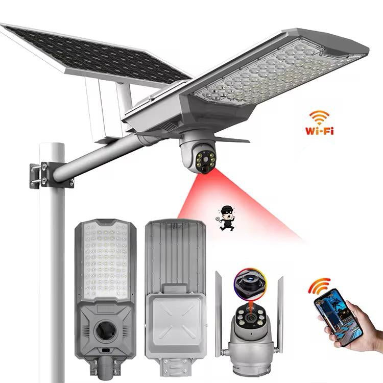 Farola solar Alta gama modelo 1000W con cámara