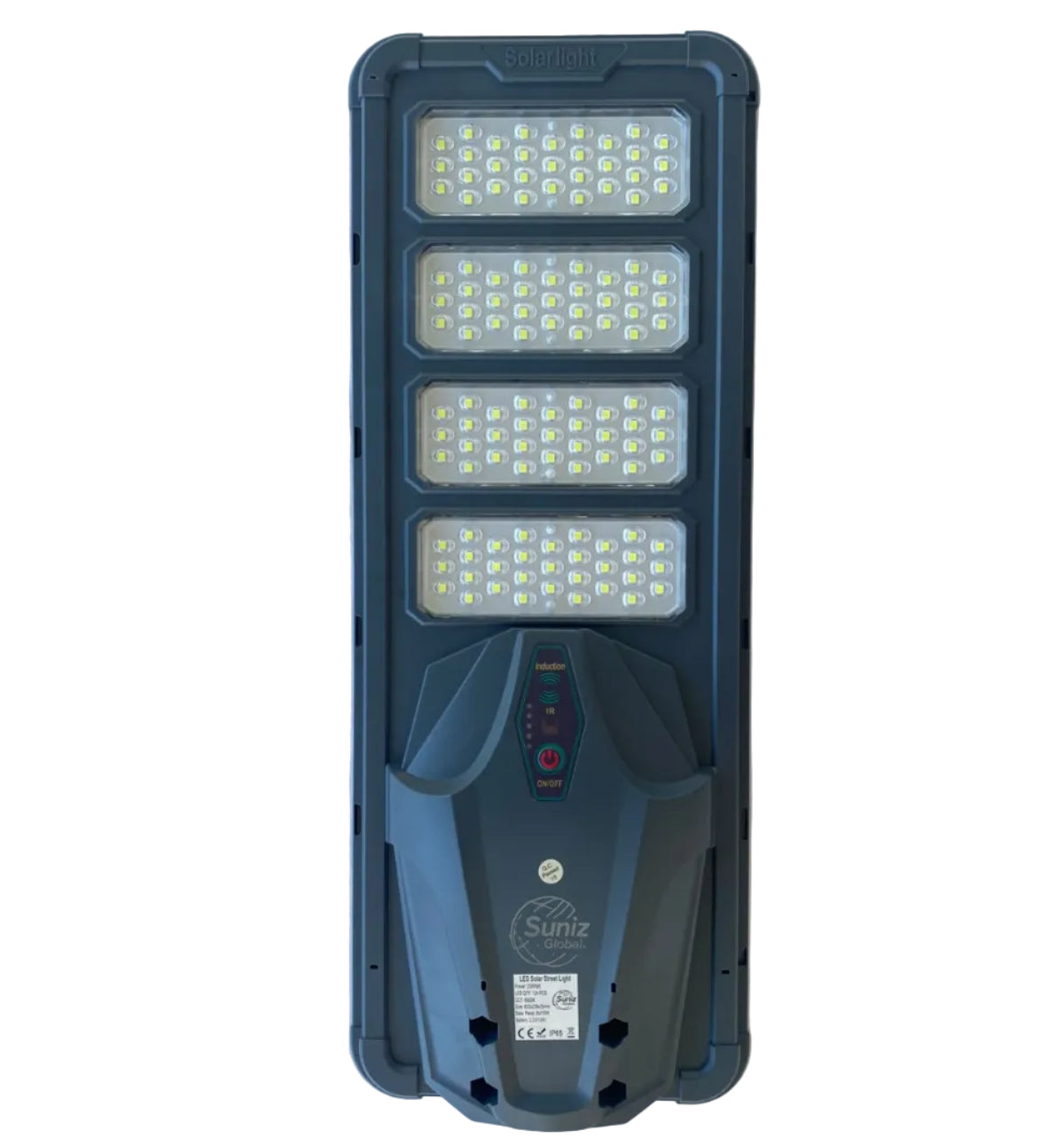 farola solar con panel intagrado